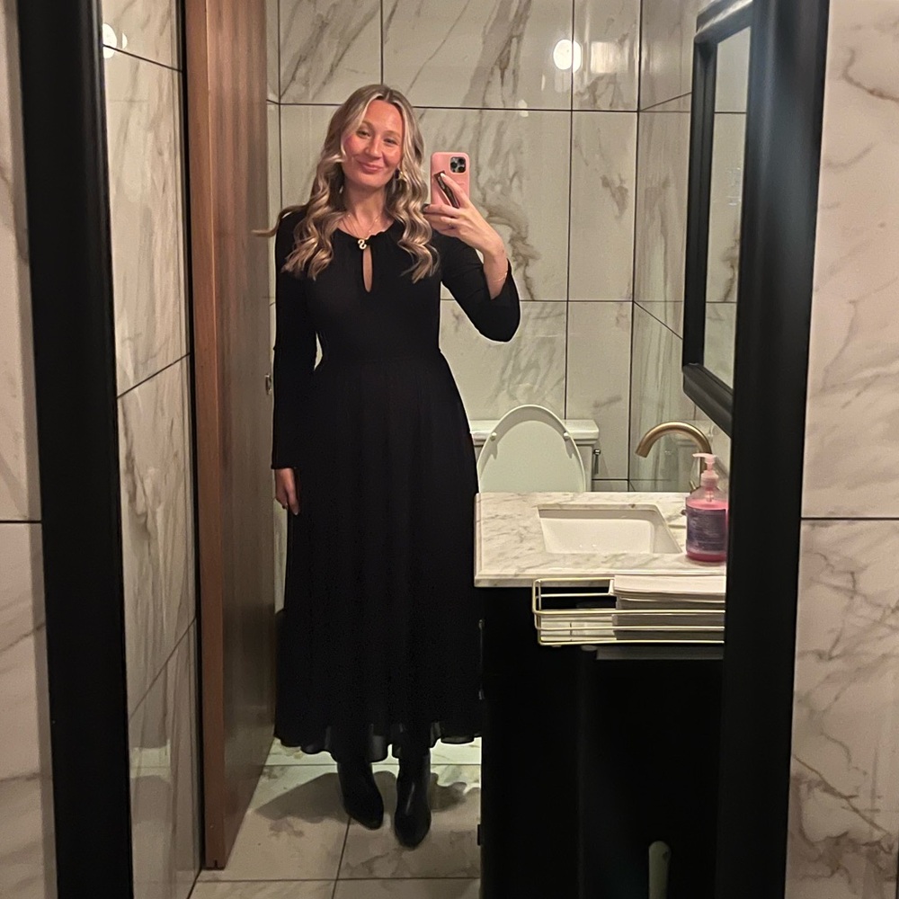 Bottega Veneta Black Long Sleeve Dress